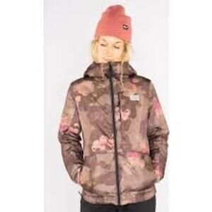 Armada Solstice Insulator Jacket Sz S Rosewood Floral Ski Womens M *EUC
